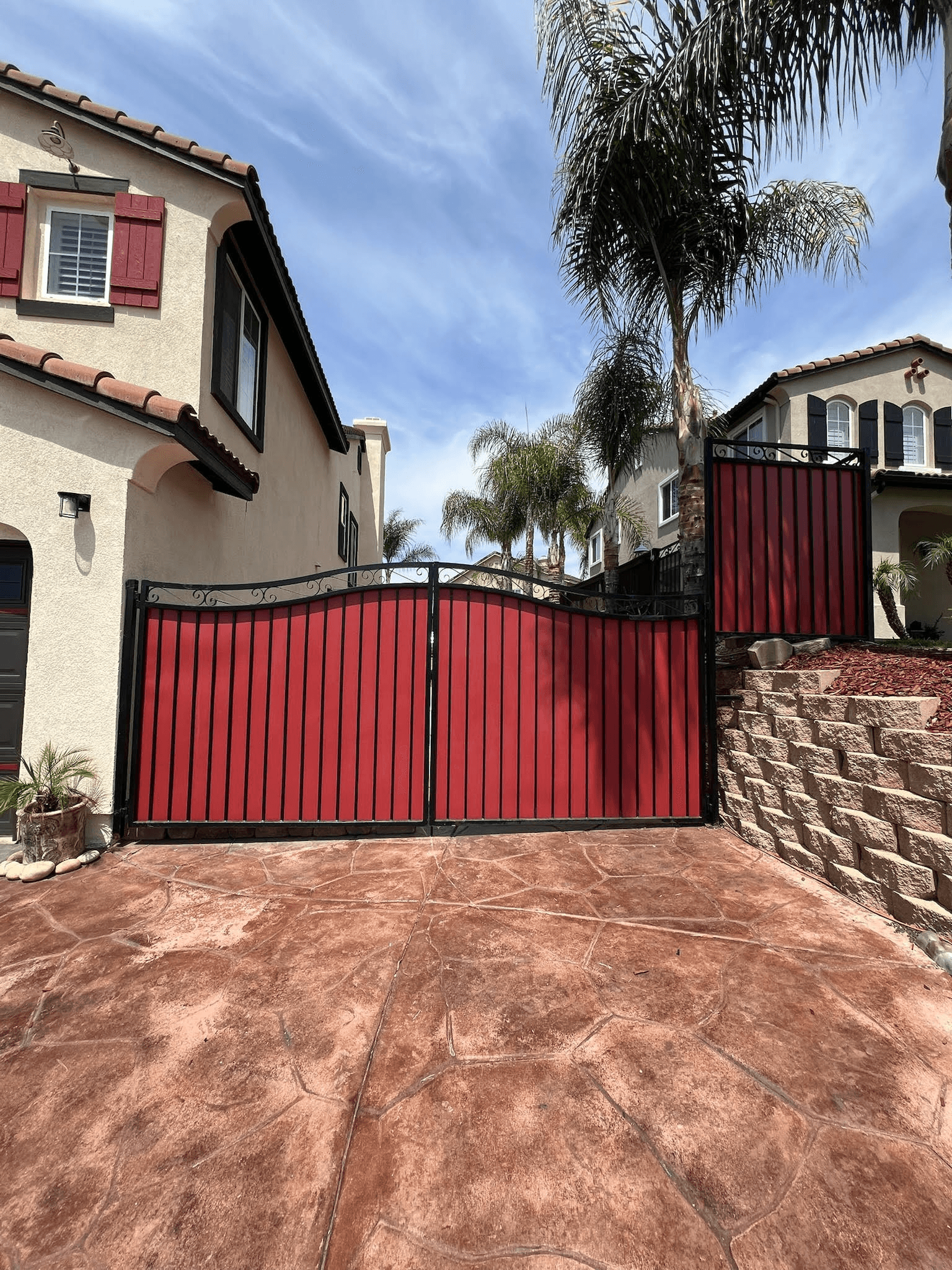 Front drive-way gate.